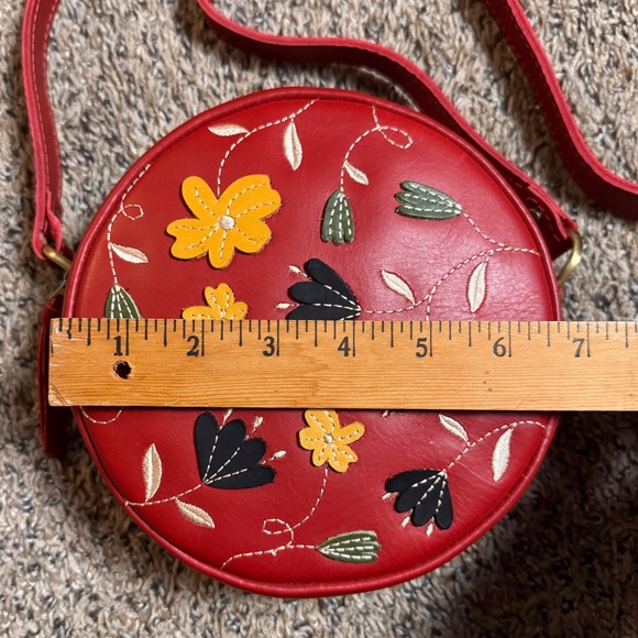 Portland Leather Limited Edition Folklore Ruby Small Circle Crossbody - Picture 10 of 13